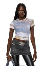 бг Diesel Жени t-skinzy-дантела люляк N2F26910 облекло - Image 3