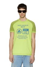 бг Diesel мъже т-диеглана зелен флуо N2F26203 облекло - Image 3