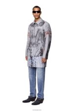 бг Diesel мъже j-weems сиво N2F267 облекло - Image 6