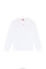 бг Diesel мъже t-просто-ls-d бяло N2F26196 облекло - Image 2