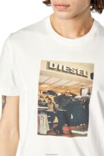 бг Diesel мъже t-diegor-g8 бяло N2F26175 облекло - Image 4
