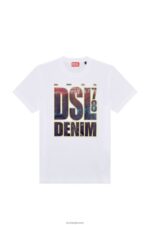 бг Diesel мъже t-diegor-l7 бяло N2F26260 облекло - Image 2