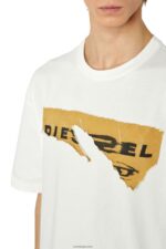 бг Diesel мъже t-wash-poff бяло N2F26223 облекло - Image 3